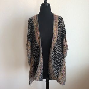 Francesca’s Dina Be Aztec Poncho Cardigan Sweater